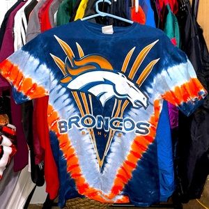 Denver broncos tie dye shirt Clearance